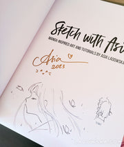 Signed Book with original ink doodle