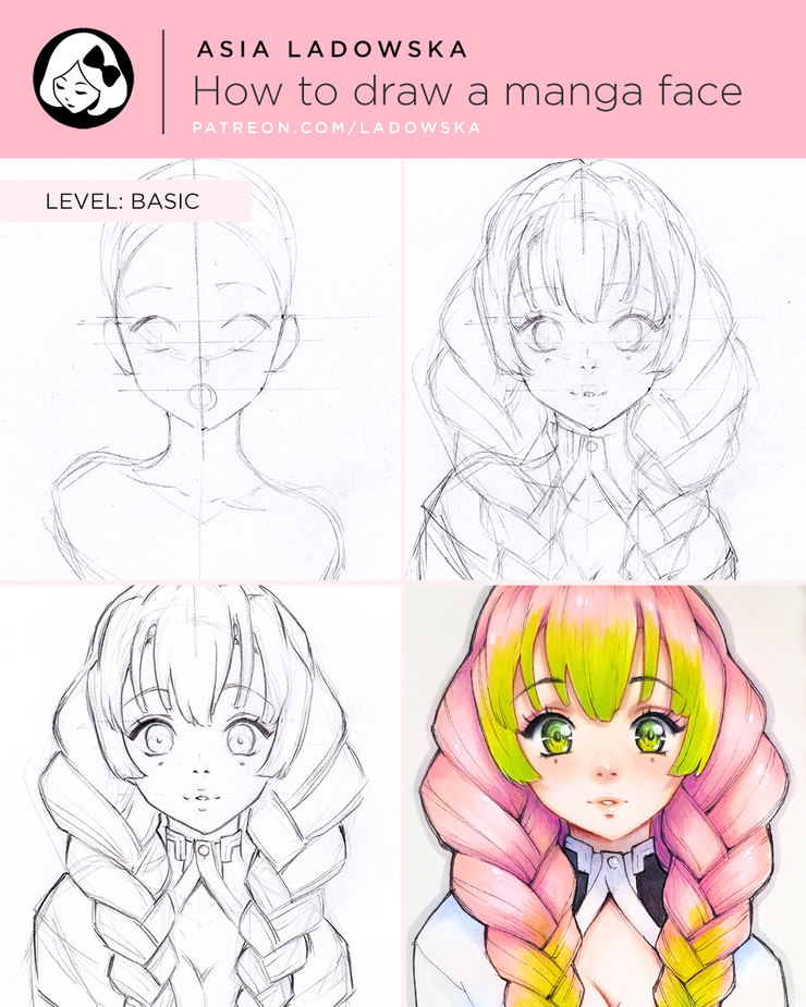 How To Draw a Manga Face + Bonus Lesson