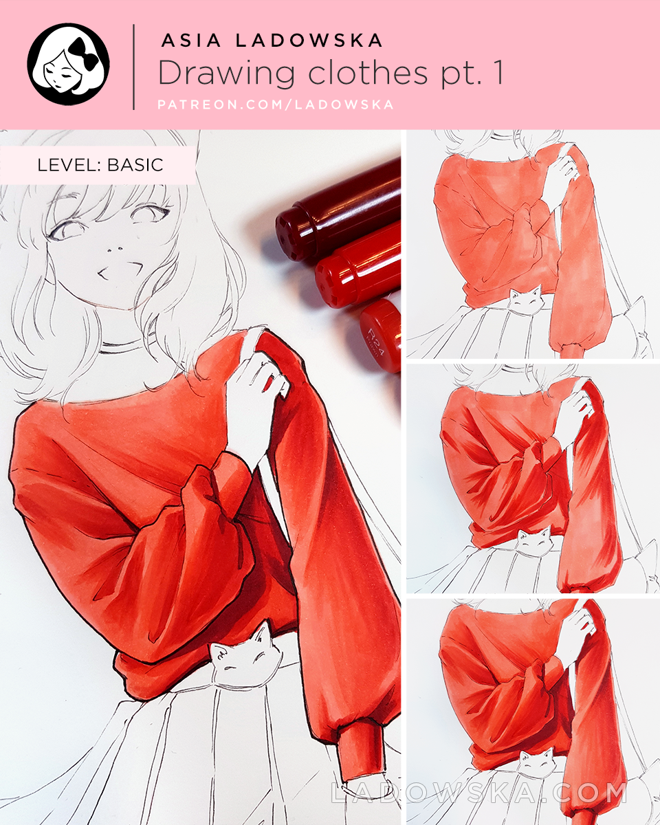Clothes Draw Color How to Draw Clothes part 1 & 2 – Ladowska
